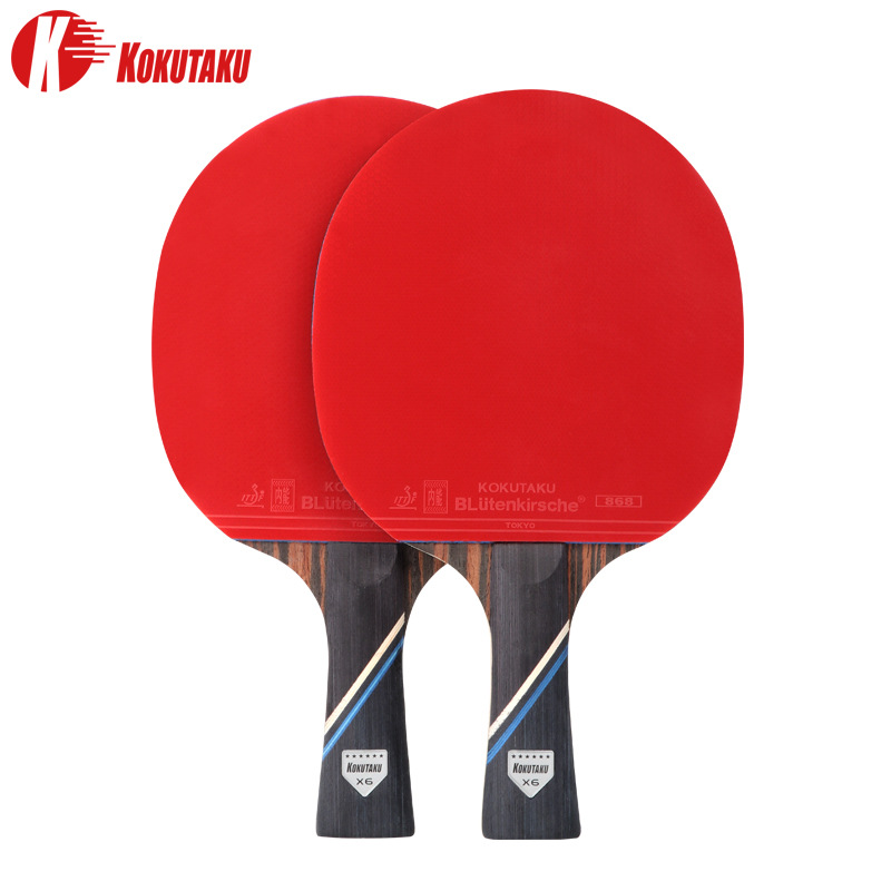 【ESS】KOKUTAKU 6-star Table Tennis Racket 2 Sets of Table Tennis Rackets for Beginners TT Racket for Competition and Training