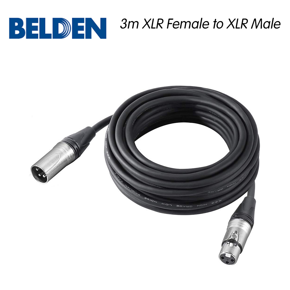 Belden 1800F Neutrik Audio Cable 3m XLR Female to XLR Male 3m XLR Cable Balanced 3 pin XLR Microphone Patch Cable