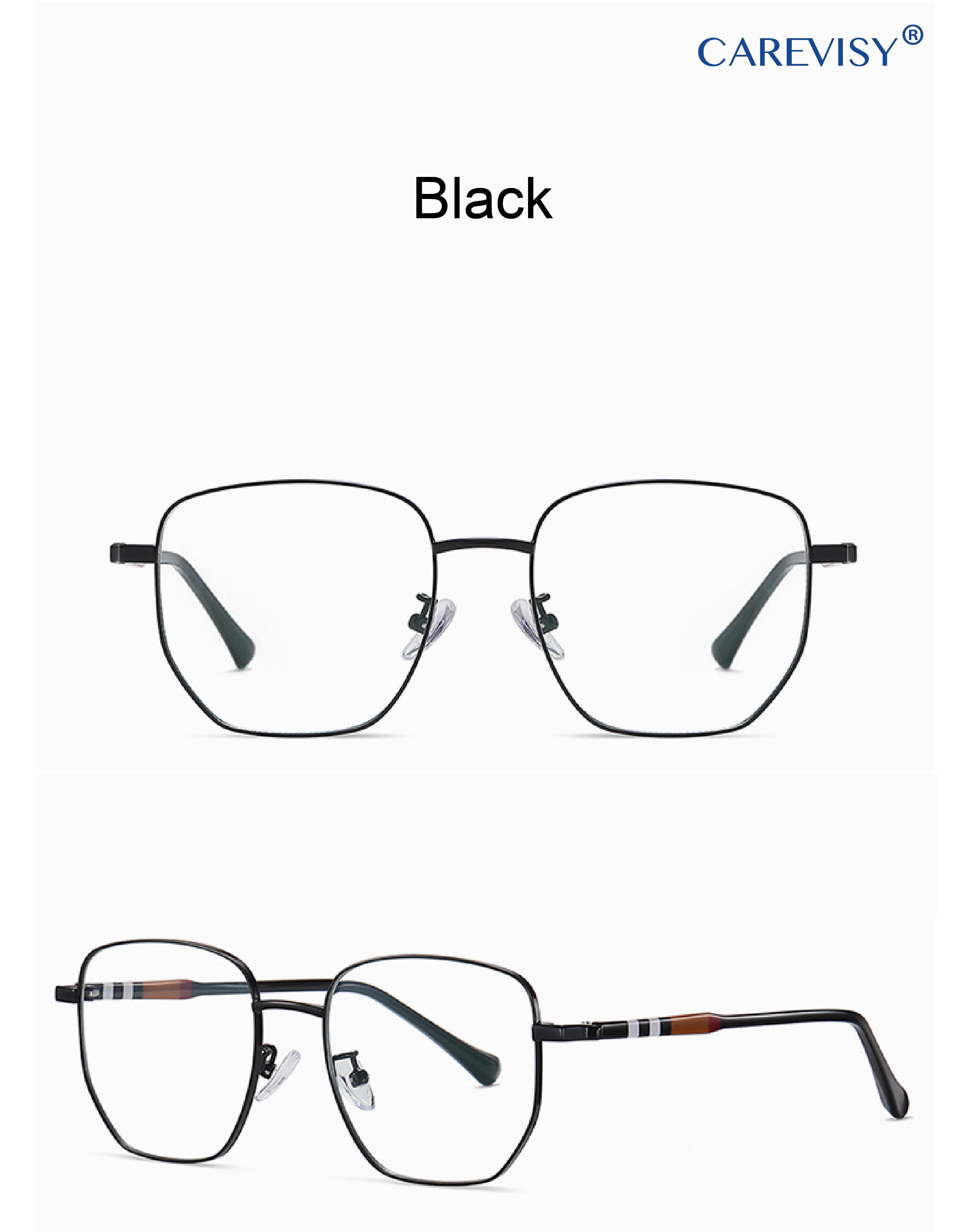 CAREVISY Computer Glasses Anti Blue Light Glasses Spectacles Blue Light Blocking Anti Radiation Anti Eye Fatigue PC Gaming Eyeglasses for Adults Men Women C6060