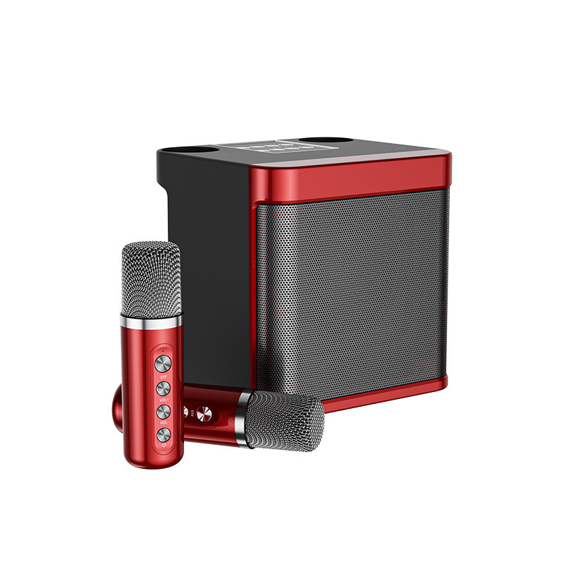 【Local sellers】YS203 Dual Microphone Rechargeable Long Time Portable Speaker Karaoke System