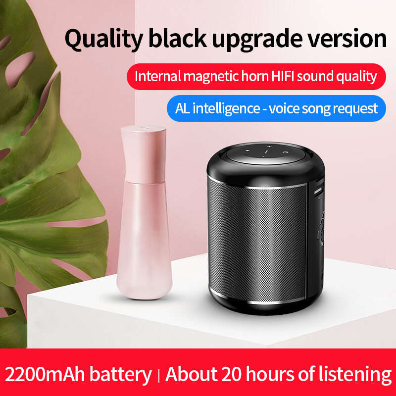 MC V8 Portable Mini Wireless Bluetooth Speaker Bluetooth  Black
