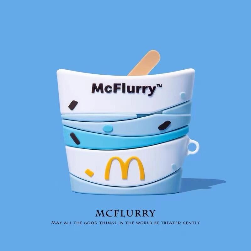 McFlurry Case for AirPods 3 2 1 Ice Cream Soft Silicone Wireless Bluetooth Earphone Protect Cover Coque Accessories for Airpods Pro