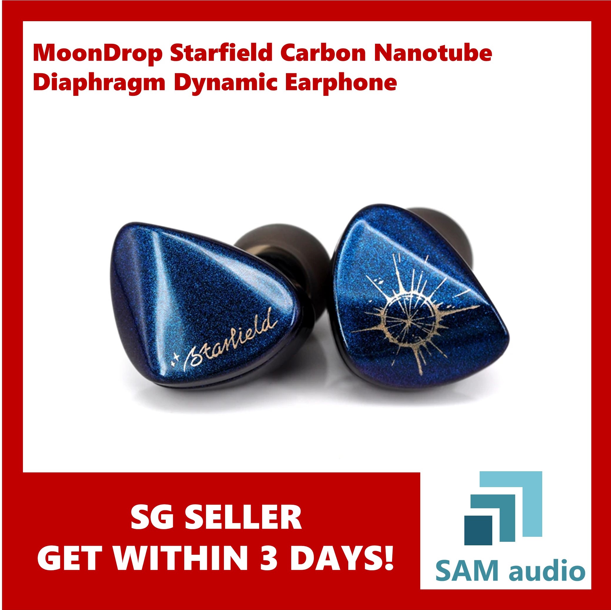 [?SG] MoonDrop Starfield, 32Ω 1DD 10mm Carbon Nanotube Diaphragm, Dynamic Earphone IEM, Dual cavity, HiFi Audio