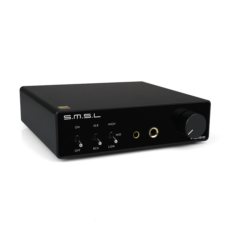 SMSL HO100 HiRes Headphone Amplifier 6.35mm unbalanced 4.4mm balanced output 3Wx2 1.5Wx2 200mWx2 100mW headset AMP RCA XLR input