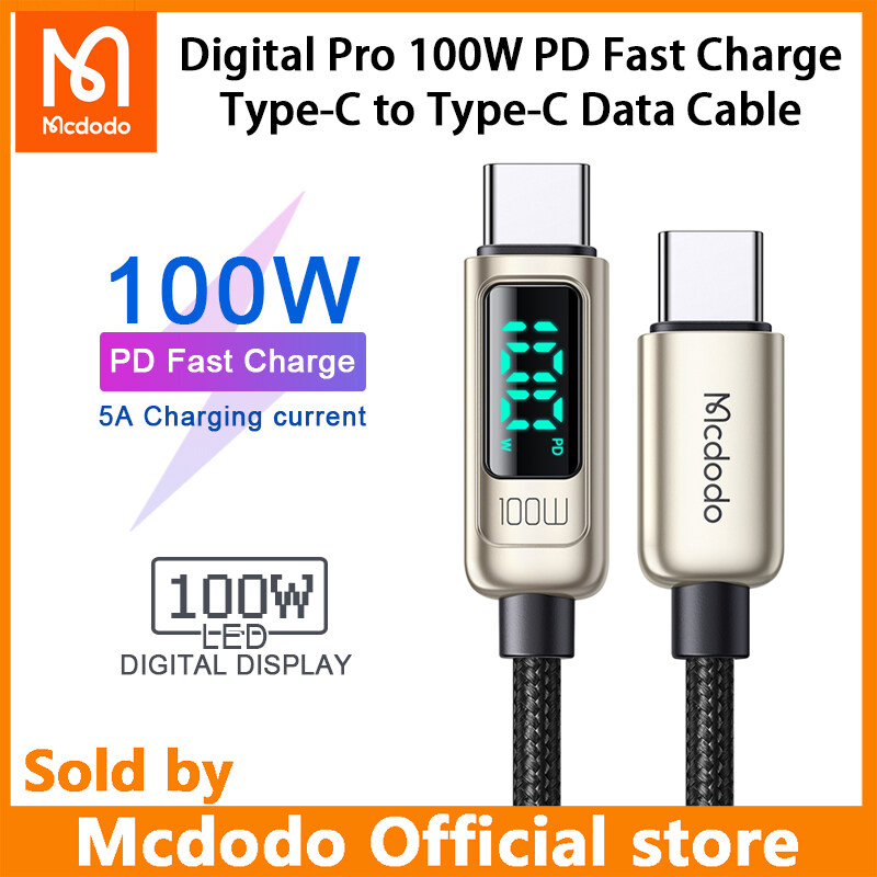 Mcdodo PD 100W USB C to Type C Cable for MacBook Tablet Switch Xiaomi Samsung 5A Fast Charging Digital Display Phone Data Wire
