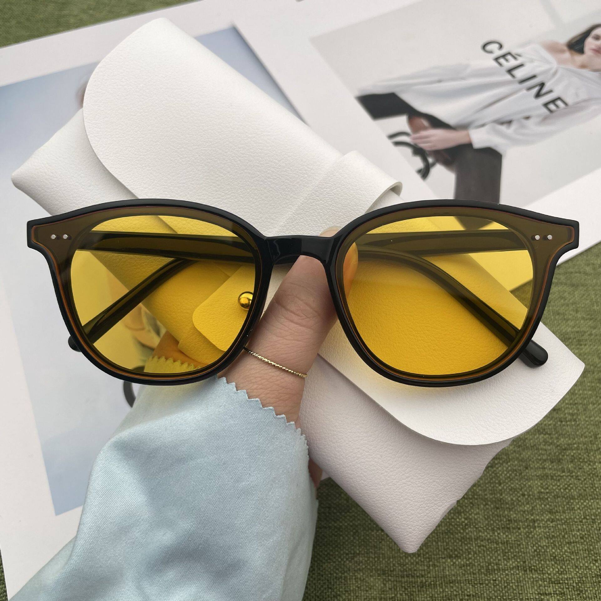 cabecade Sunglasses Women 2022 INS Summer Sunglasses Women's Brown Sunglasses Small Frame Glasses Street Shooting Sunglasses