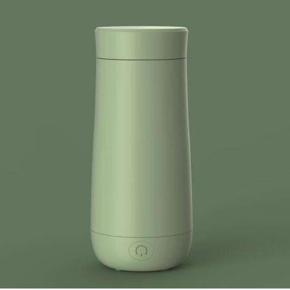 ☏℗  Portable Electric Kettle Travel 350ML Stainless Steel Water Boiler Keep Warm for Coffee Tea Electric Bottle Cup White Green 便携电热壶 电热杯