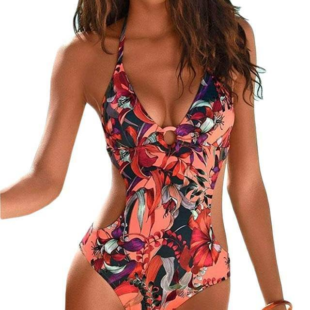 Hearyo Women One Piece Padded Monokini Swimwear Swimsuit Beachwear Swimming Costume New
