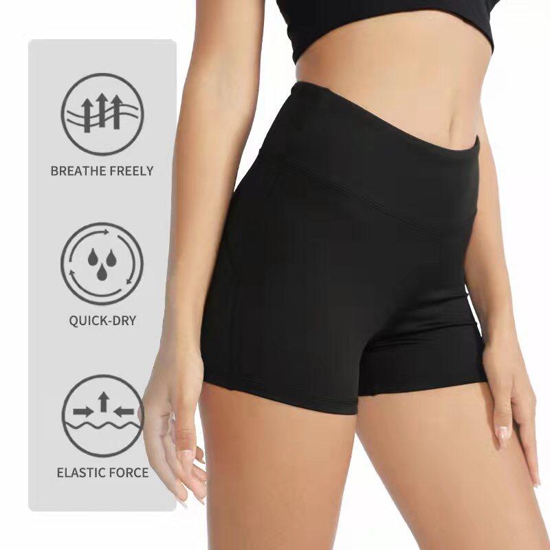Women Running Shorts Tight-Fitting Quick Drying High Waist Running Anti-empty Breathable Cycling Shorts NO.389