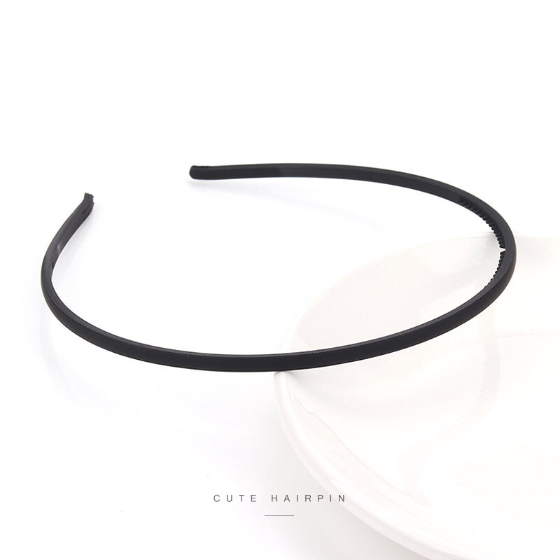 korean style women non-slip headband solid color simple hair band wash face cute thin candy color headwear