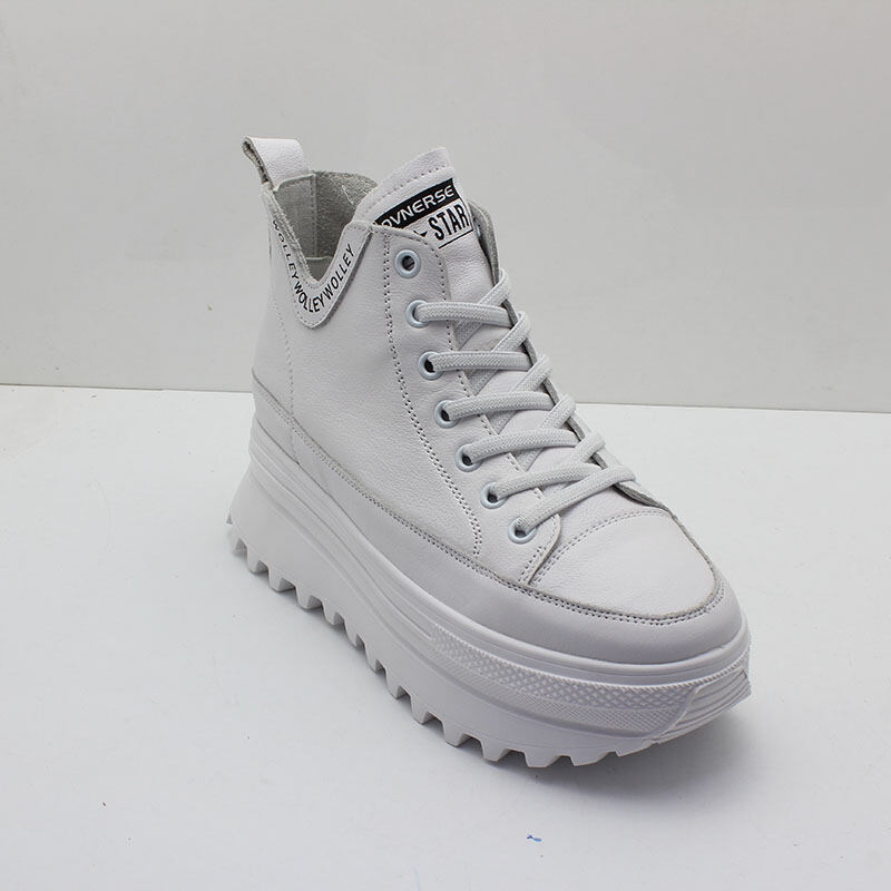 Fuguiniao Counter 2021 Autumn New Casual High-Top Lace-up round Toe Platform Women's Shoes Mw12d767c 9