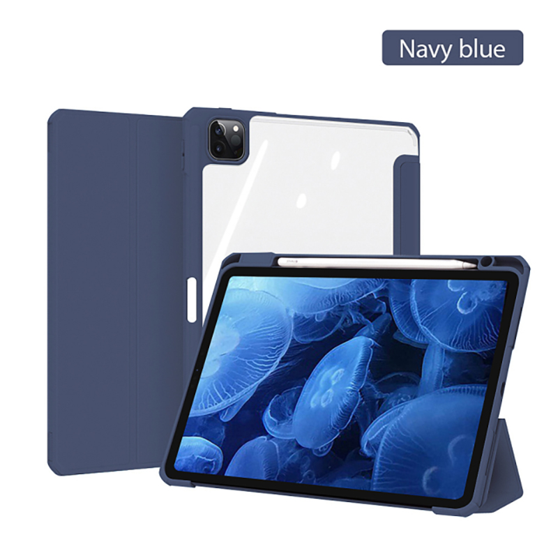 Case For Ipad 10 12.9 2022 2021 Mini 6 Pro 11 9th Generation Case 10.2 2018 9.7 5/6th Air 2/3/4 10.5 10.9 PU Silicon Transparent Cover Funda