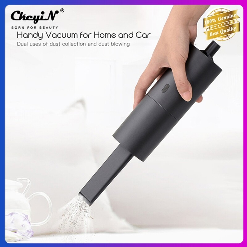 CkeyiN Mini Vacuum Cleaner USB Rechargeable Portable Cordless Vacuum Blower & Cleaner Dual-Use Handheld Aspirateur for Car and Home Use JD053-B