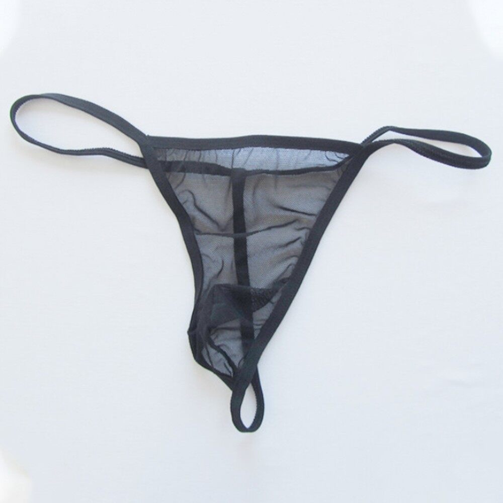 【Shipping In 24 Hours】Men Liquid Stretch Micro Thong Underwear See-through Mesh Mini Cut G Strings