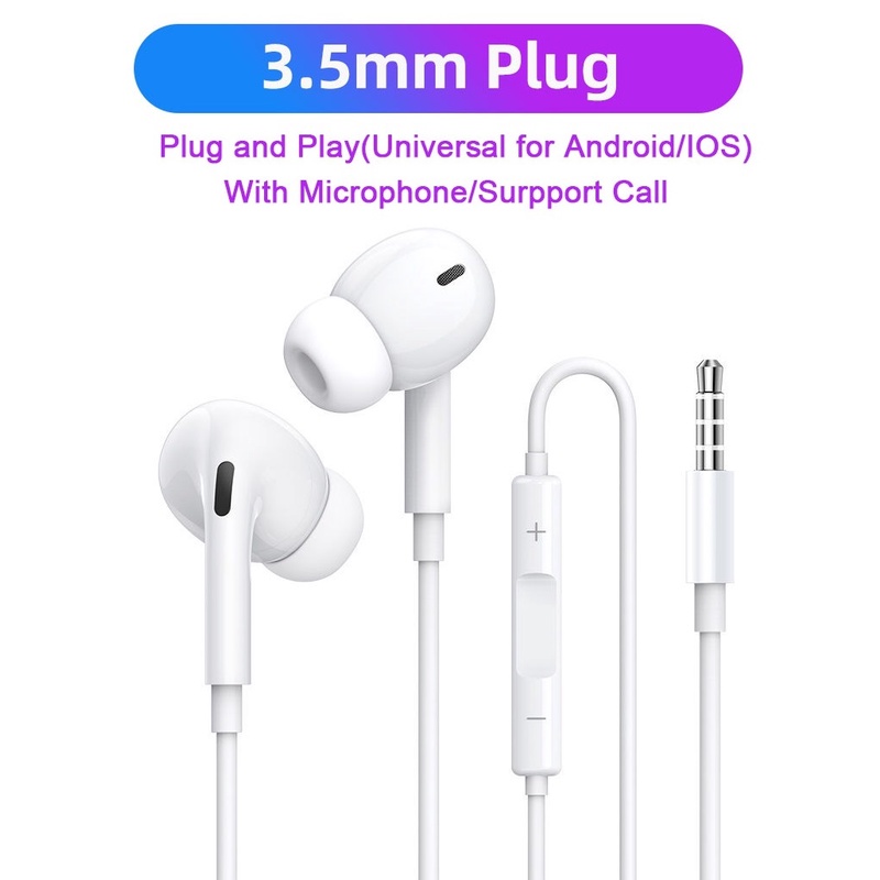 Earpiece/ Earphone compatible for Lightning/ Type C/ 3.5mm Audio Jack Device Headphone Headset Earbud
